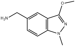 1H-Indazole-5-methanamine, 3-methoxy-1-methyl- 구조식 이미지