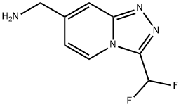 1,2,4-Triazolo[4,3-a]pyridine-7-methanamine, 3-(difluoromethyl)- 구조식 이미지