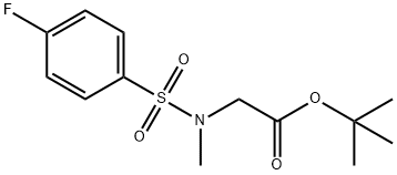 Glycine, N-[(4-fluorophenyl)sulfonyl]-N-methyl-, 1,1-dimethylethyl ester Structure