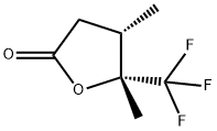 2(3H)-Furanone, dihydro-4,5-dimethyl-5-(trifluoromethyl)-, (4S,5R)- Structure