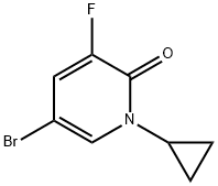 2(1H)-Pyridinone, 5-bromo-1-cyclopropyl-3-fluoro- Structure