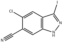 1H-Indazole-6-carbonitrile, 5-chloro-3-iodo- Structure