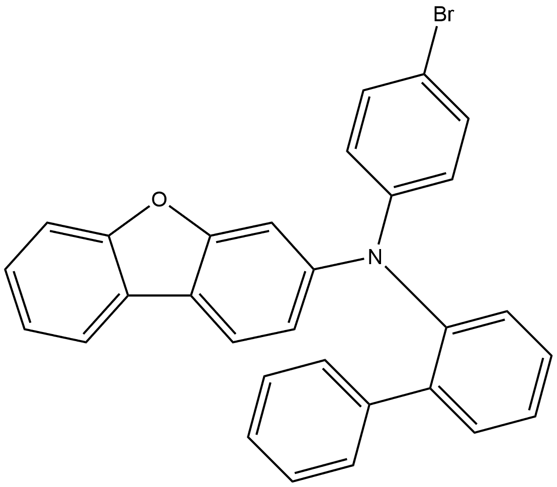 N-[1,1′-Biphenyl]-2-yl-N-(4-bromophenyl)-3-dibenzofuranamine Structure