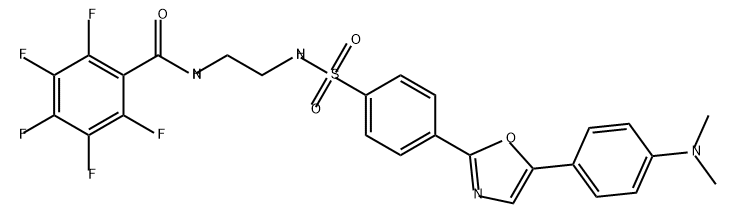 Benzamide, N-[2-[[[4-[5-[4-(dimethylamino)phenyl]-2-oxazolyl]phenyl]sulfonyl]amino]ethyl]-2,3,4,5,6-pentafluoro- Structure