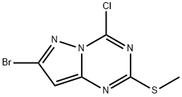 Pyrazolo[1,5-a]-1,3,5-triazine, 7-bromo-4-chloro-2-(methylthio)- Structure