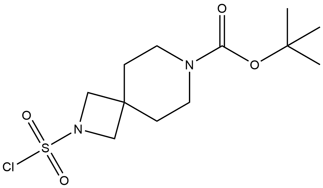 tert-butyl 2-(chlorosulfonyl)-2,7-diazaspiro[3.5]nonane-7-carboxylate 구조식 이미지