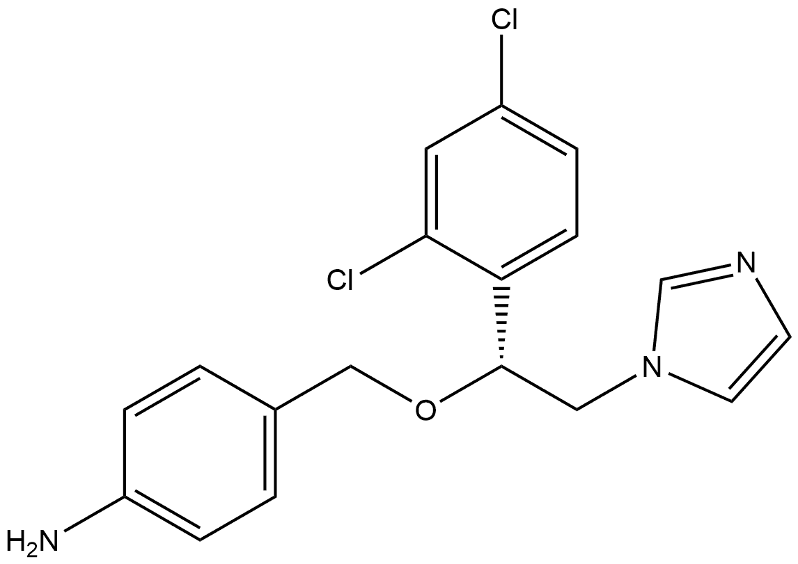 4-[[(1R)-1-(2,4-Dichlorophenyl)-2-(1H-imidazol-1-yl)ethoxy]methyl]benzenamine Structure