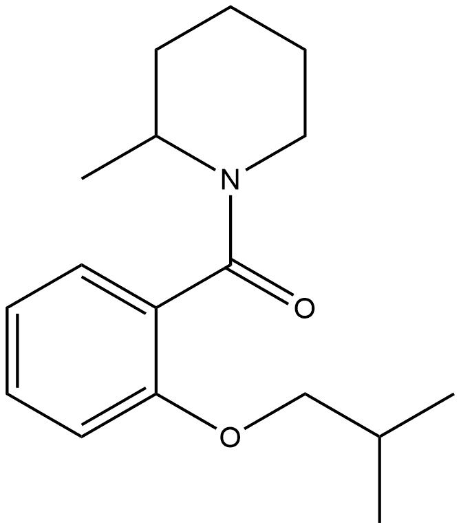 (2-Methyl-1-piperidinyl)[2-(2-methylpropoxy)phenyl]methanone Structure