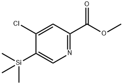 2-Pyridinecarboxylic acid, 4-chloro-5-(trimethylsilyl)-, methyl ester 구조식 이미지