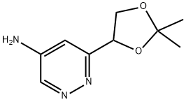 4-Pyridazinamine, 6-(2,2-dimethyl-1,3-dioxolan-4-yl)- Structure
