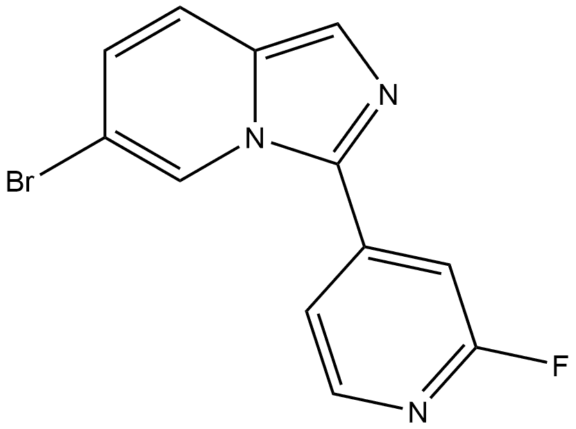 6-Bromo-3-(2-fluoro-4-pyridinyl)imidazo[1,5-a]pyridine 구조식 이미지