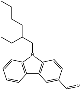 9H-Carbazole-3-carboxaldehyde, 9-(2-ethylhexyl)- 구조식 이미지