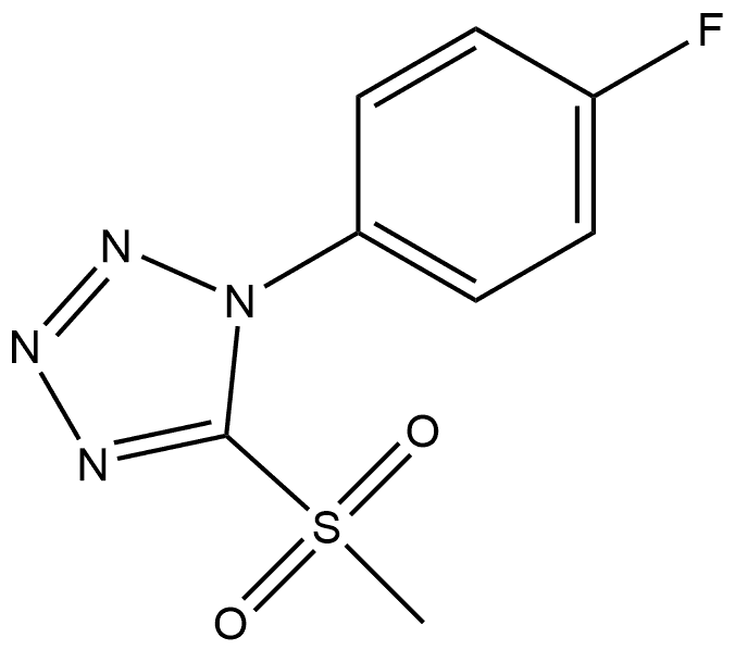 1-(4-Fluorophenyl)-5-(methylsulfonyl)-1H-tetrazole Structure