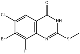 4(3H)-Quinazolinone, 7-bromo-6-chloro-8-fluoro-2-(methylthio)- Structure