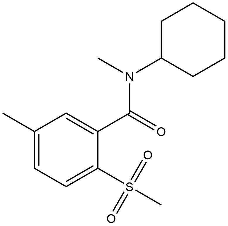 N-Cyclohexyl-N,5-dimethyl-2-(methylsulfonyl)benzamide Structure