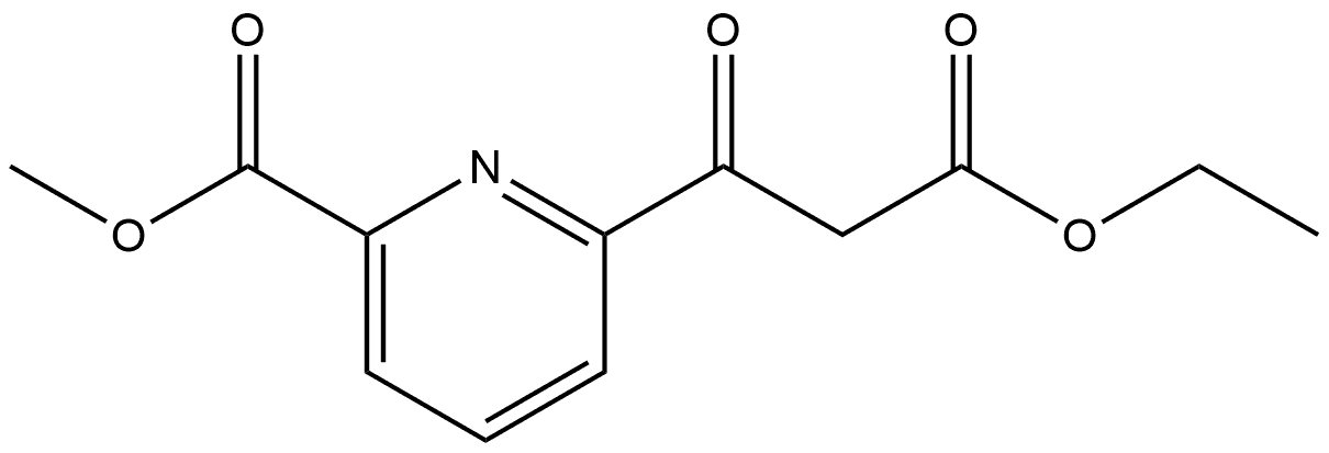 2-Pyridinepropanoic acid, 6-(methoxycarbonyl)-β-oxo-, ethyl ester Structure