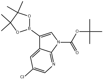 1,1-Dimethylethyl 5-chloro-3-(4,4,5,5-tetramethyl-1,3,2-dioxaborolan-2-yl)-1H-pyrrolo[2,3-b]pyridine-1-carboxylate Structure