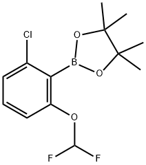 2-[2-Chloro-6-(difluoromethoxy)phenyl]-4,4,5,5-tetramethyl-1,3,2-dioxaborolane Structure