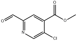 4-Pyridinecarboxylic acid, 5-chloro-2-formyl-, methyl ester Structure