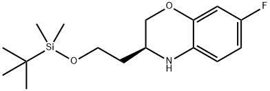 2H-1,4-Benzoxazine, 3-[2-[[(1,1-dimethylethyl)dimethylsilyl]oxy]ethyl]-7-fluoro-3,4-dihydro-, (3S)- 구조식 이미지