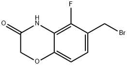 2H-1,4-Benzoxazin-3(4H)-one, 6-(bromomethyl)-5-fluoro- 구조식 이미지