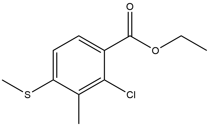 Ethyl 2-chloro-3-methyl-4-(methylthio)benzoate Structure