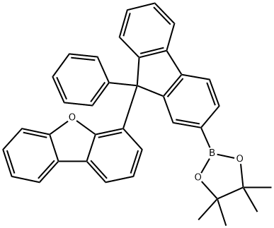 Dibenzofuran, 4-[9-phenyl-2-(4,4,5,5-tetramethyl-1,3,2-dioxaborolan-2-yl)-9H-fluoren-9-yl]- Structure