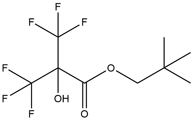 2,2-Dimethylpropyl 3,3,3-trifluoro-2-hydroxy-2-(trifluoromethyl)propanoate (ACI) Structure