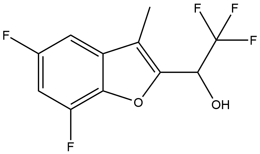 5,7-Difluoro-3-methyl-α-(trifluoromethyl)-2-benzofuranmethanol 구조식 이미지
