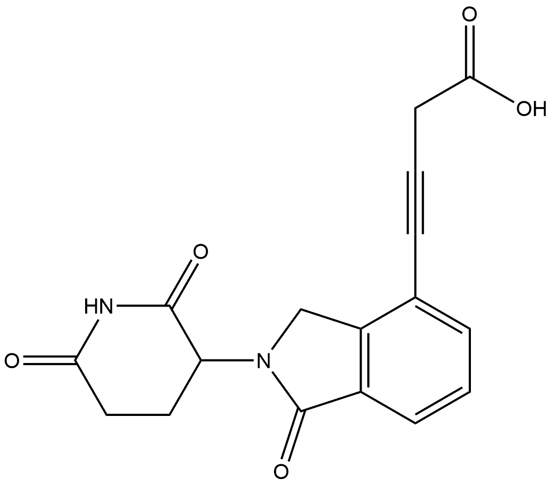 4-[2-(2,6-Dioxo-3-piperidinyl)-2,3-dihydro-1-oxo-1H-isoindol-4-yl]-3-butynoic acid (ACI) Structure