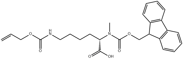 L-Lysine, N2-[(9H-fluoren-9-ylmethoxy)carbonyl]-N2-methyl-N6-[(2-propen-1-yloxy)carbonyl]- Structure