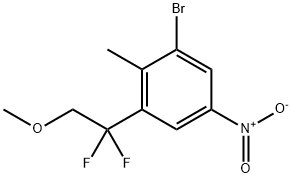 Benzene, 1-bromo-3-(1,1-difluoro-2-methoxyethyl)-2-methyl-5-nitro- Structure