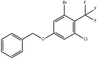 Benzene, 1-bromo-3-chloro-5-(phenylmethoxy)-2-(trifluoromethyl)- Structure