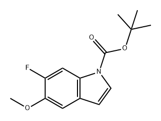 1H-Indole-1-carboxylic acid, 6-fluoro-5-methoxy-, 1,1-dimethylethyl ester Structure