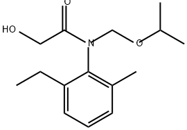 Acetamide, N-(2-ethyl-6-methylphenyl)-2-hydroxy-N-[(1-methylethoxy)methyl]- Structure