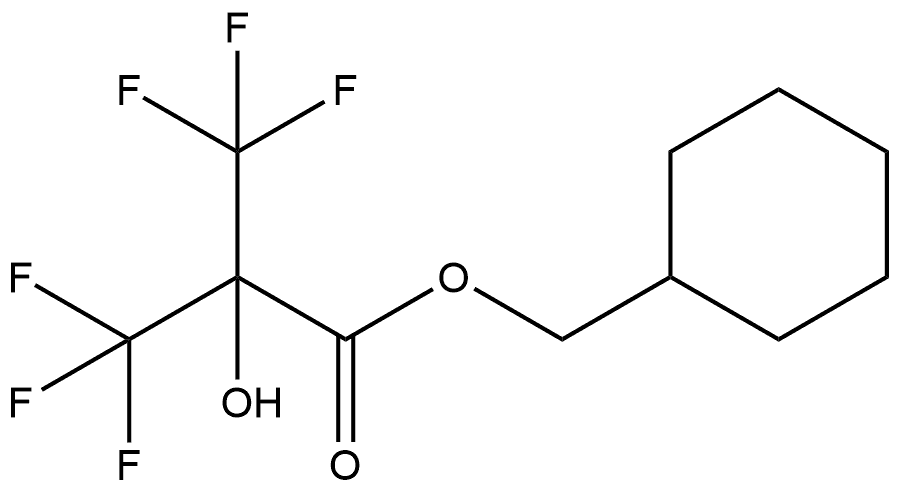 Cyclohexylmethyl 3,3,3-trifluoro-2-hydroxy-2-(trifluoromethyl)propanoate (ACI) Structure