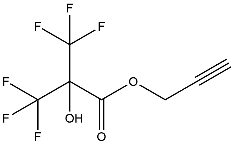 2-Propyn-1-yl 3,3,3-trifluoro-2-hydroxy-2-(trifluoromethyl)propanoate (ACI) Structure