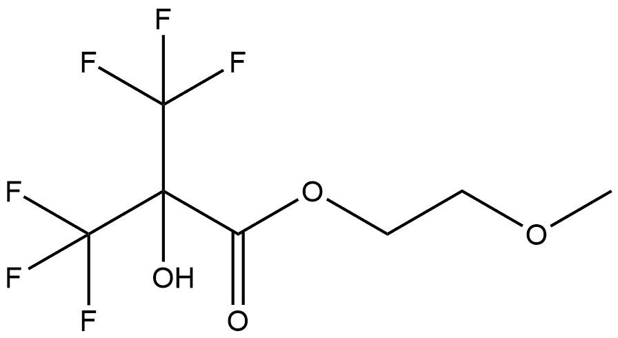 2-Methoxyethyl 3,3,3-trifluoro-2-hydroxy-2-(trifluoromethyl)propanoate (ACI) Structure