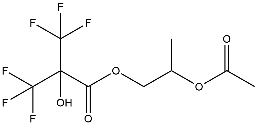 2-(Acetyloxy)propyl 3,3,3-trifluoro-2-hydroxy-2-(trifluoromethyl)propanoate (ACI) Structure