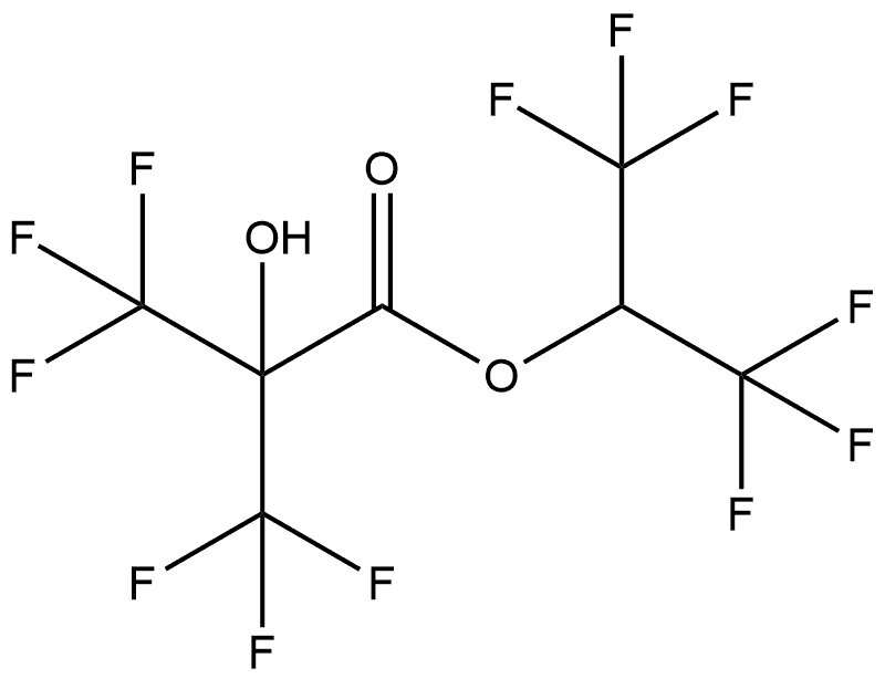 2,2,2-Trifluoro-1-(trifluoromethyl)ethyl 3,3,3-trifluoro-2-hydroxy-2-(trifluoromethyl)propanoate (ACI) Structure