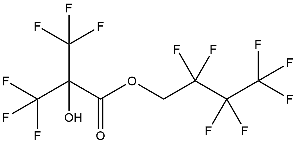 2,2,3,3,4,4,4-Heptafluorobutyl 3,3,3-trifluoro-2-hydroxy-2-(trifluoromethyl)propanoate (ACI) Structure