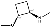 rel-(1R,2R)-2-Methoxy-N-methylcyclobutanamine Structure
