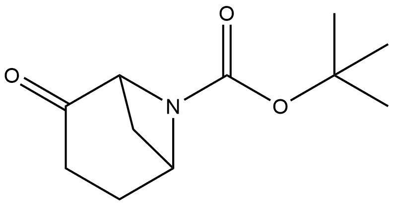 2-Oxo-6-aza-bicyclo[3.1.1]heptane-6-carboxylic acid tert-butyl ester Structure