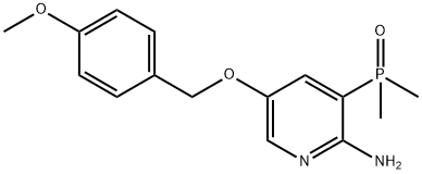 2-Pyridinamine, 3-(dimethylphosphinyl)-5-[(4-methoxyphenyl)methoxy]- Structure