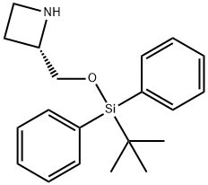 Azetidine, 2-[[[(1,1-dimethylethyl)diphenylsilyl]oxy]methyl]-, (2S)- Structure