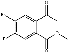 Benzoic acid, 2-acetyl-4-bromo-5-fluoro-, methyl ester 구조식 이미지