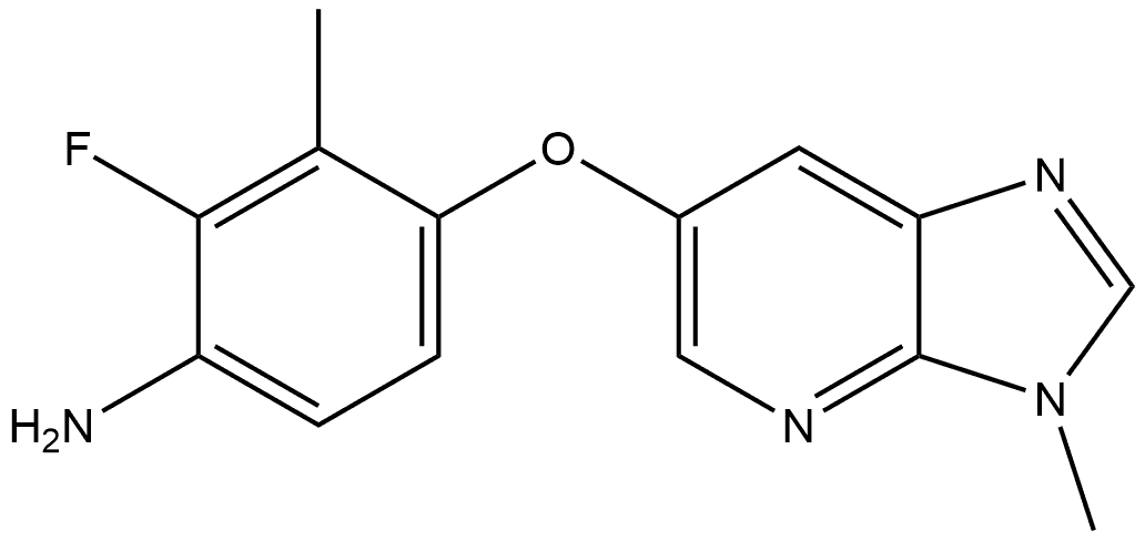 2-Fluoro-3-methyl-4-[(3-methyl-3H-imidazo[4,5-b]pyridin-6-yl)oxy]benzenamine Structure