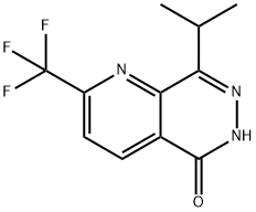 Pyrido[2,3-d]pyridazin-5(6H)-one, 8-(1-methylethyl)-2-(trifluoromethyl)- Structure