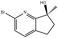 5H-Cyclopenta[b]pyridin-7-ol, 2-bromo-6,7-dihydro-7-methyl-, (7S)- 구조식 이미지