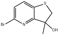 5-Bromo-2,3-dihydro-3-methylthieno[3,2-b]pyridin-3-ol 구조식 이미지
